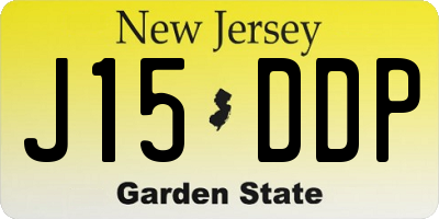 NJ license plate J15DDP