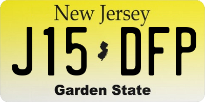 NJ license plate J15DFP