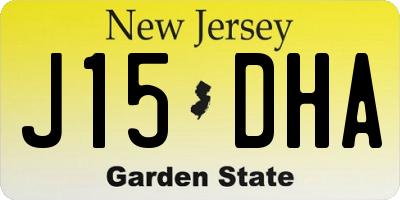 NJ license plate J15DHA