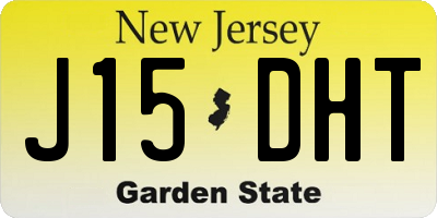 NJ license plate J15DHT