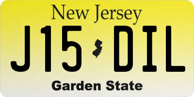 NJ license plate J15DIL