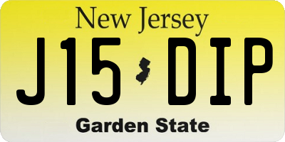 NJ license plate J15DIP