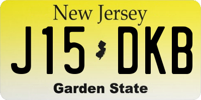 NJ license plate J15DKB