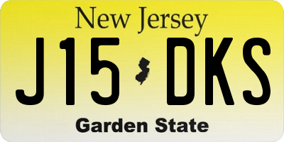 NJ license plate J15DKS