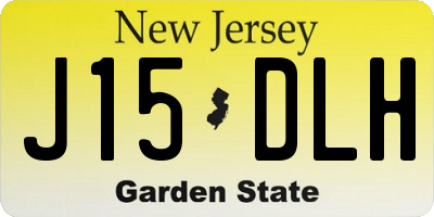 NJ license plate J15DLH