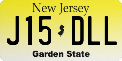 NJ license plate J15DLL