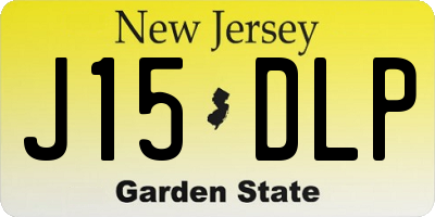 NJ license plate J15DLP