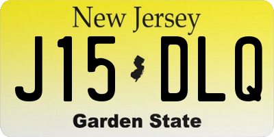 NJ license plate J15DLQ