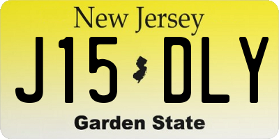 NJ license plate J15DLY