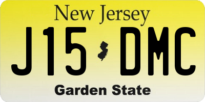 NJ license plate J15DMC