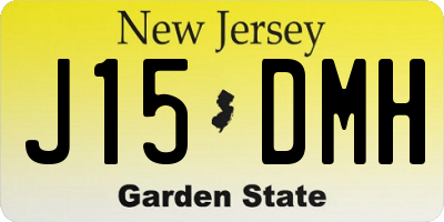 NJ license plate J15DMH