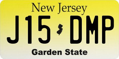 NJ license plate J15DMP