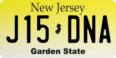 NJ license plate J15DNA
