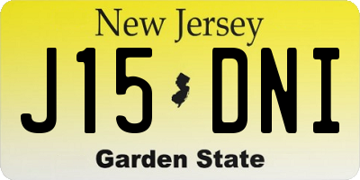NJ license plate J15DNI