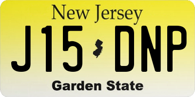 NJ license plate J15DNP