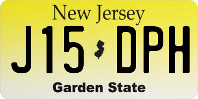 NJ license plate J15DPH