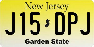 NJ license plate J15DPJ