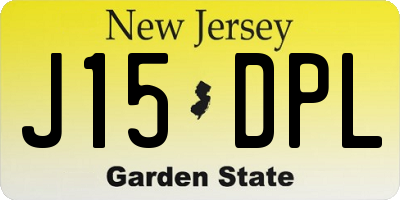 NJ license plate J15DPL
