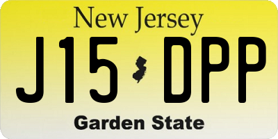 NJ license plate J15DPP