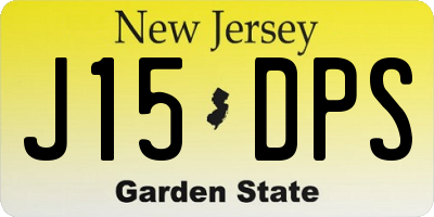 NJ license plate J15DPS