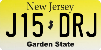 NJ license plate J15DRJ