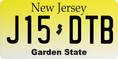 NJ license plate J15DTB