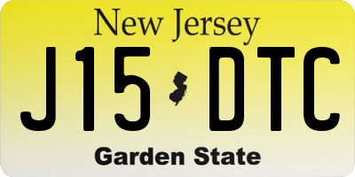 NJ license plate J15DTC