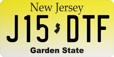 NJ license plate J15DTF