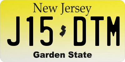 NJ license plate J15DTM