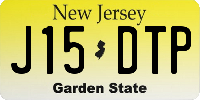 NJ license plate J15DTP