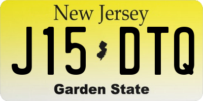 NJ license plate J15DTQ