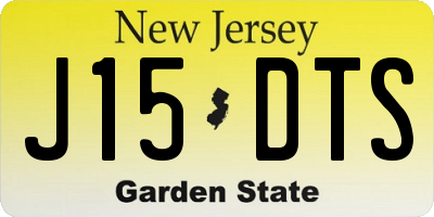 NJ license plate J15DTS