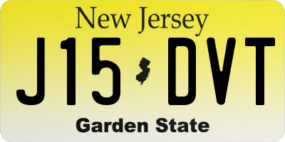 NJ license plate J15DVT