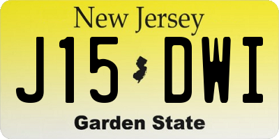 NJ license plate J15DWI