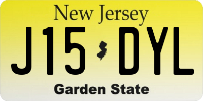 NJ license plate J15DYL
