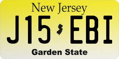 NJ license plate J15EBI