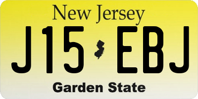 NJ license plate J15EBJ