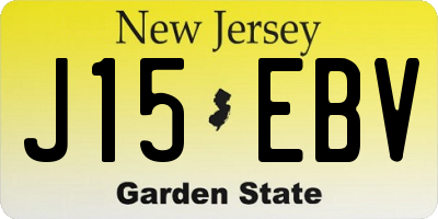 NJ license plate J15EBV