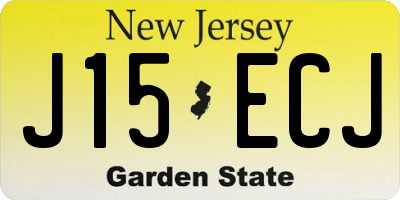 NJ license plate J15ECJ