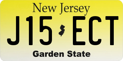 NJ license plate J15ECT