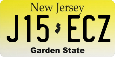NJ license plate J15ECZ