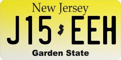 NJ license plate J15EEH