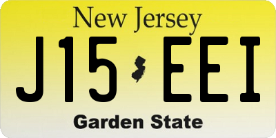 NJ license plate J15EEI