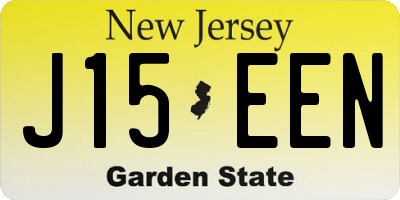 NJ license plate J15EEN