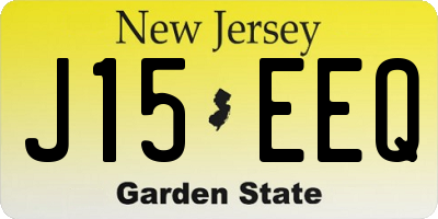 NJ license plate J15EEQ