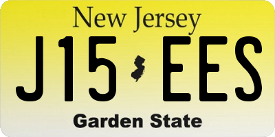 NJ license plate J15EES