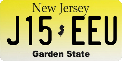 NJ license plate J15EEU