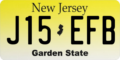 NJ license plate J15EFB