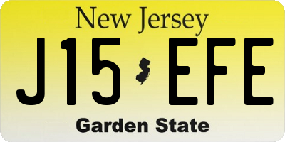 NJ license plate J15EFE