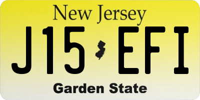 NJ license plate J15EFI